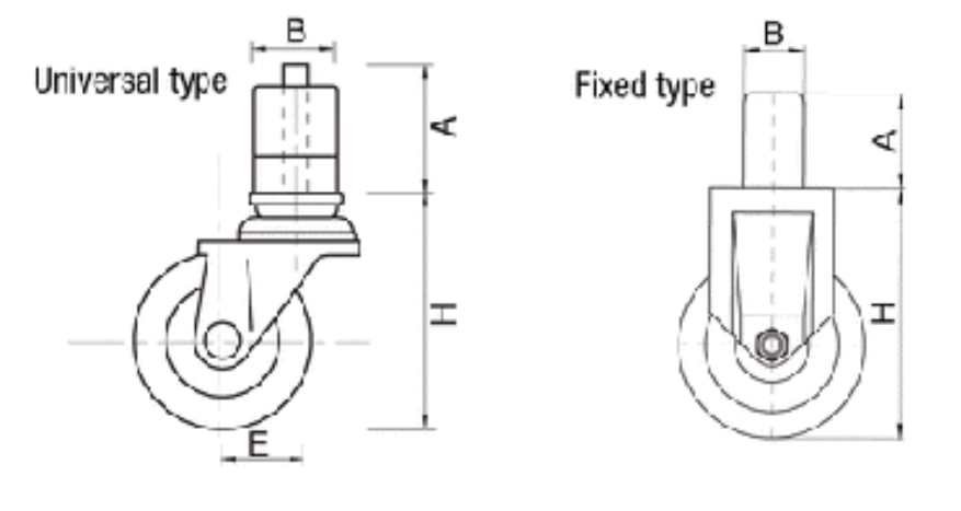 plug-in caster mount